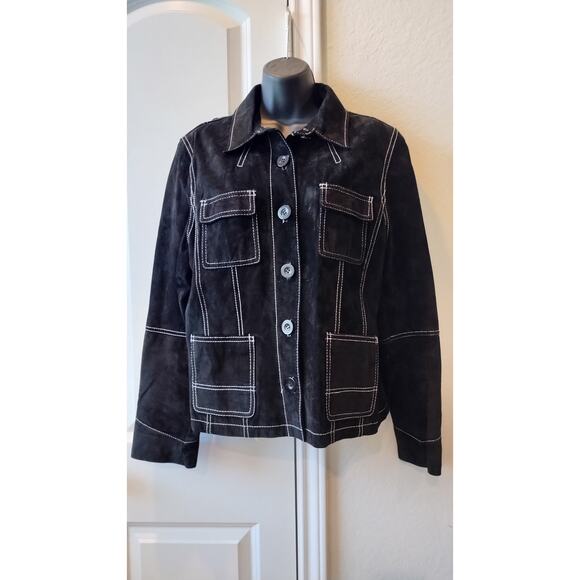 Uniform John Paul Richard leather Black Retro jacket Size 14 - Picture 1 of 13